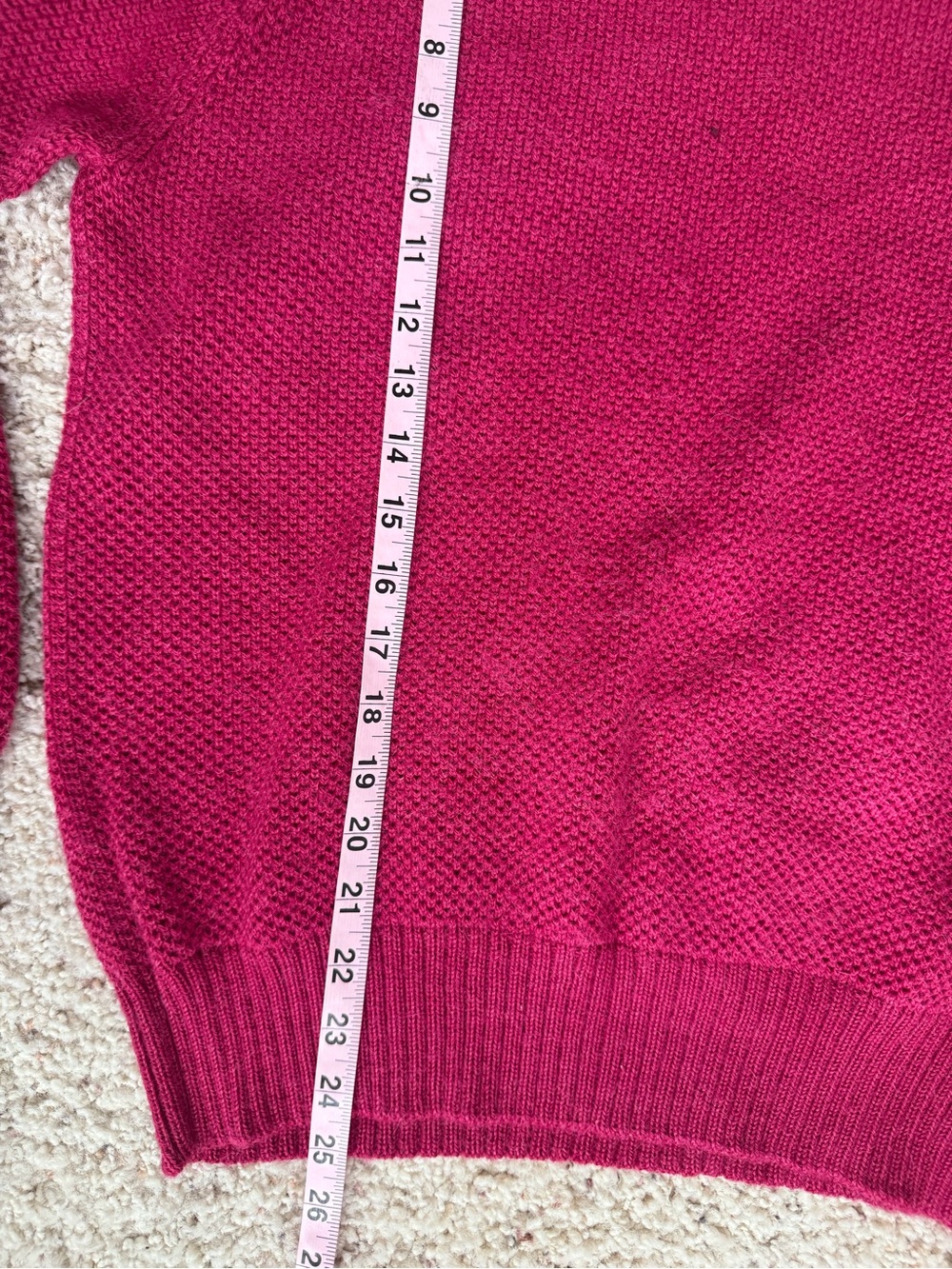 Peruvian Connection 100% Alpaca Knit Pullover Sweater Women Medium Magenta VTG - Picture 5 of 7
